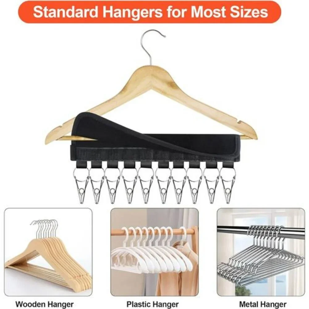 Hat rack organizer with clips closet hanger holder for baseball caps beanies
